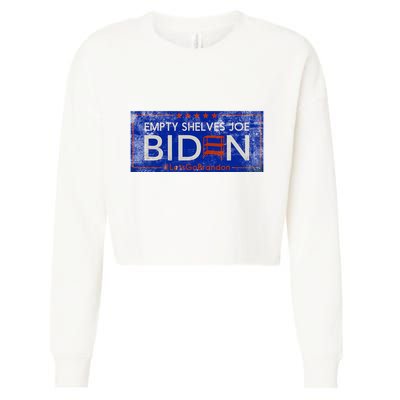 Empty Shelves Joe Vintage Let's Go Brandon Funny Cropped Pullover Crew