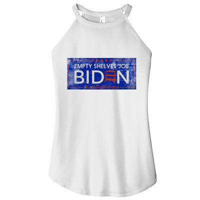Empty Shelves Joe Vintage Let's Go Brandon Funny Women's Perfect Tri Rocker Tank