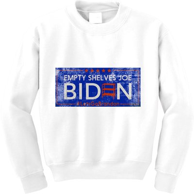 Empty Shelves Joe Vintage Let's Go Brandon Funny Kids Sweatshirt