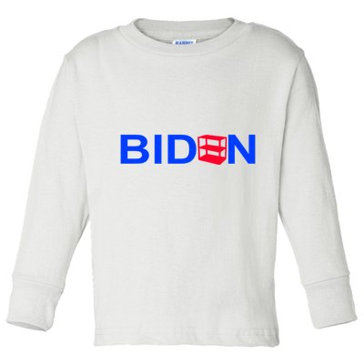 Empty Shelves Joe Shelf Is Empty Logo Toddler Long Sleeve Shirt