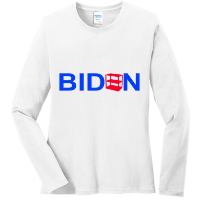 Empty Shelves Joe Shelf Is Empty Logo Ladies Long Sleeve Shirt