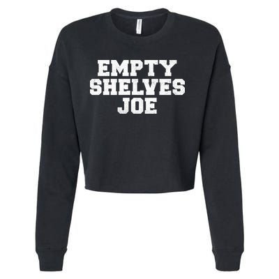 Empty Shelves Joe Republican Anti Biden Cropped Pullover Crew