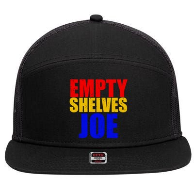 Empty Shelves Joe Conservative Anti Liberal 7 Panel Mesh Trucker Snapback Hat