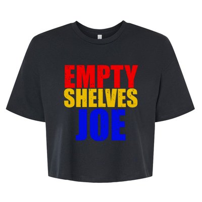 Empty Shelves Joe Conservative Anti Liberal Bella+Canvas Jersey Crop Tee