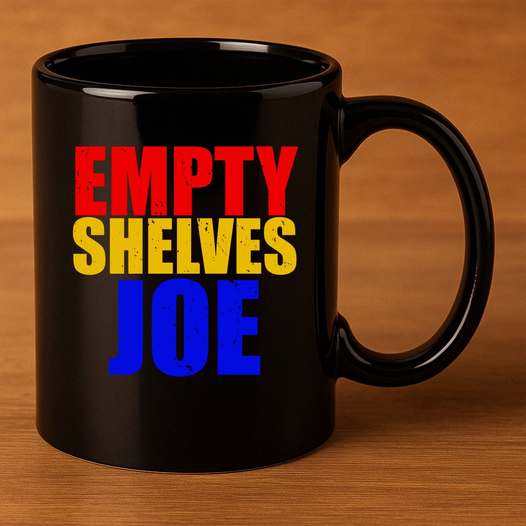 Empty Shelves Joe Conservative Anti Liberal 11oz C Handle Ceramic Mug