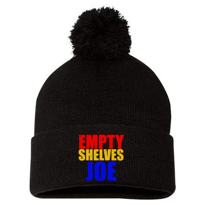 Empty Shelves Joe Conservative Anti Liberal Pom Pom 12in Knit Beanie