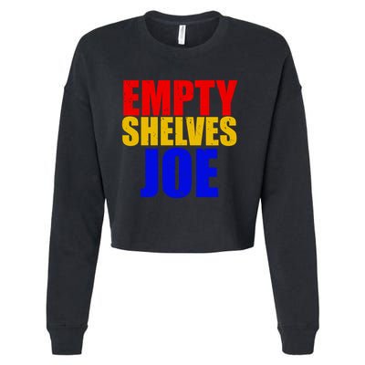 Empty Shelves Joe Conservative Anti Liberal Cropped Pullover Crew