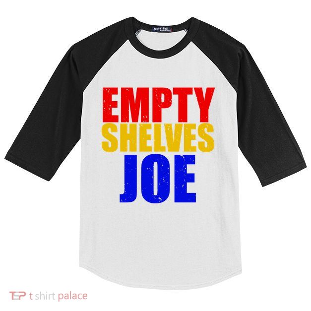 Empty Shelves Joe Conservative Anti Liberal Kids Colorblock Raglan Jersey