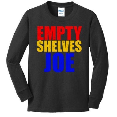 Empty Shelves Joe Conservative Anti Liberal Kids Long Sleeve Shirt