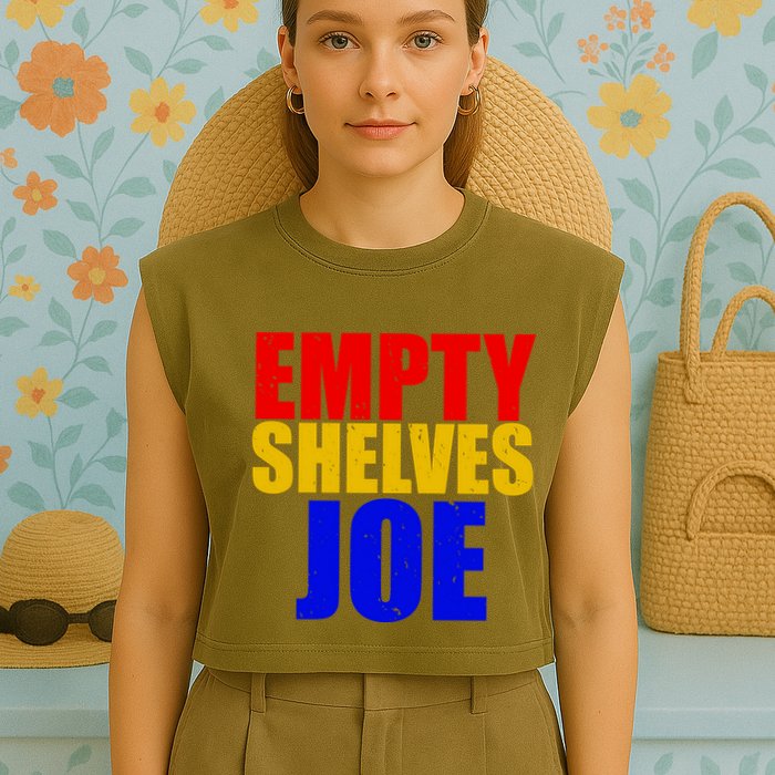 Empty Shelves Joe Conservative Anti Liberal Garment-Dyed Women's Muscle Tee