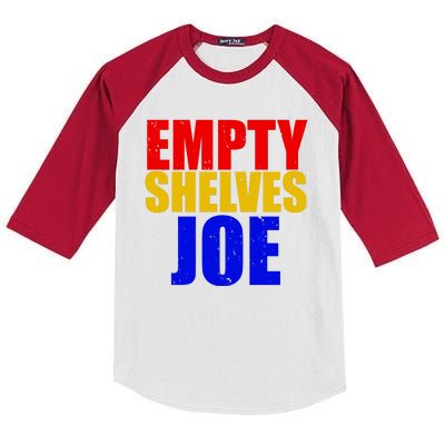 Empty Shelves Joe Conservative Anti Liberal Kids Colorblock Raglan Jersey