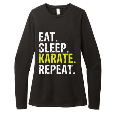 Eat Sleep Karate Repeat Gift Womens CVC Long Sleeve Shirt