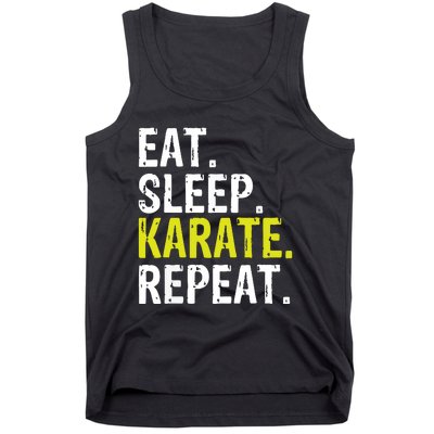 Eat Sleep Karate Repeat Gift Tank Top