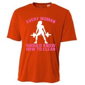 Every Should Know How To Clean Workout Gym Gift Cooling Performance Crew T-Shirt