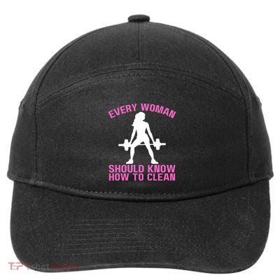 Every Should Know How To Clean Workout Gym Gift 7-Panel Snapback Hat
