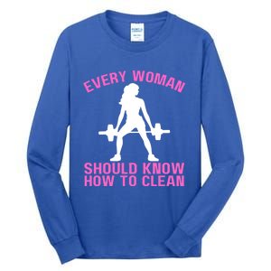 Every Should Know How To Clean Workout Gym Gift Tall Long Sleeve T-Shirt