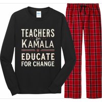 Educators Support Kamala Harris Education Teacher Harris Long Sleeve Pajama Set