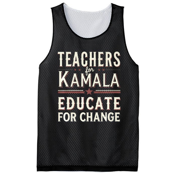 Educators Support Kamala Harris Education Teacher Harris Mesh Reversible Basketball Jersey Tank