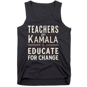 Educators Support Kamala Harris Education Teacher Harris Tank Top