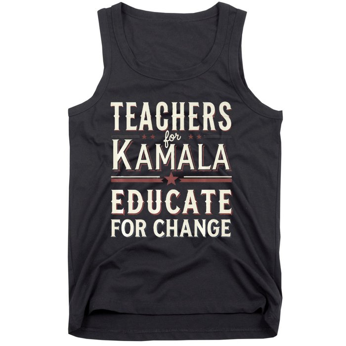 Educators Support Kamala Harris Education Teacher Harris Tank Top