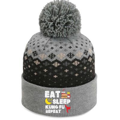 Eat Sleep Kung Fu Repeat Funny Wushu Martial Arts Lover Gift Great Gift The Baniff Cuffed Pom Beanie