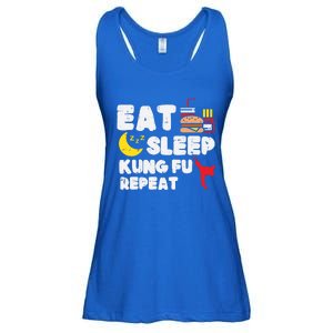 Eat Sleep Kung Fu Repeat Funny Wushu Martial Arts Lover Gift Great Gift Ladies Essential Flowy Tank