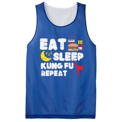 Eat Sleep Kung Fu Repeat Funny Wushu Martial Arts Lover Gift Great Gift Mesh Reversible Basketball Jersey Tank