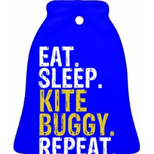 Eat Sleep Kite Buggy Repeat Gift Cute Gift Ceramic Bell Ornament