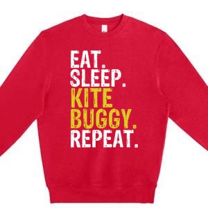 Eat Sleep Kite Buggy Repeat Gift Cute Gift Premium Crewneck Sweatshirt