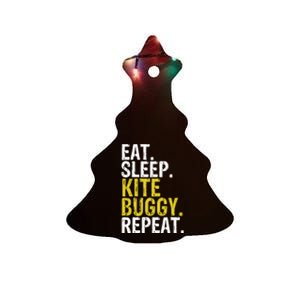 Eat Sleep Kite Buggy Repeat Gift Cute Gift Ceramic Tree Ornament