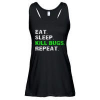 Eat Sleep Kill Bugs Repeat Funny Pest Control Exterminator Ladies Essential Flowy Tank