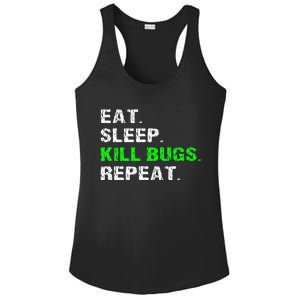 Eat Sleep Kill Bugs Repeat Funny Pest Control Exterminator Ladies PosiCharge Competitor Racerback Tank