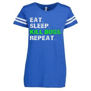 Eat Sleep Kill Bugs Repeat Funny Pest Control Exterminator Enza Ladies Jersey Football T-Shirt