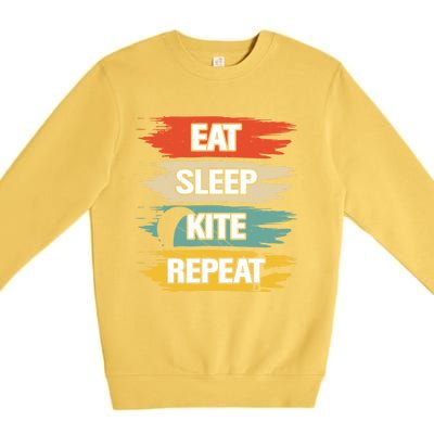 Eat Sleep Kite Repeat Gift Premium Crewneck Sweatshirt