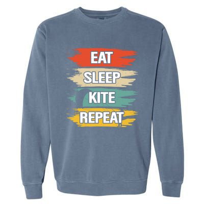 Eat Sleep Kite Repeat Gift Garment-Dyed Sweatshirt