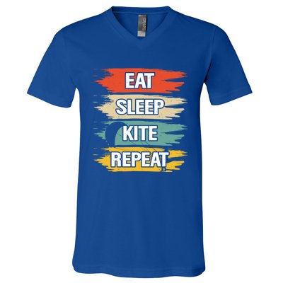 Eat Sleep Kite Repeat Gift V-Neck T-Shirt