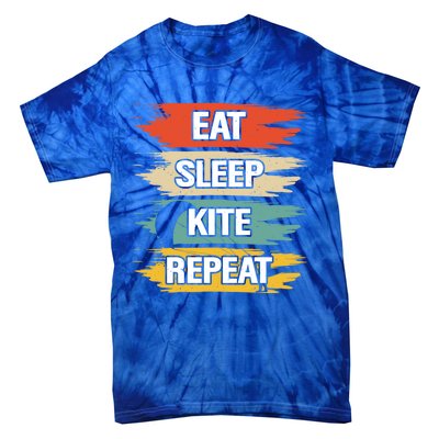 Eat Sleep Kite Repeat Gift Tie-Dye T-Shirt