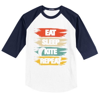 Eat Sleep Kite Repeat Gift Baseball Sleeve Shirt