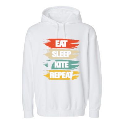 Eat Sleep Kite Repeat Gift Garment-Dyed Fleece Hoodie