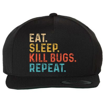 Eat Sleep Kill Bugs Pest Control Technician Exterminator Wool Snapback Cap