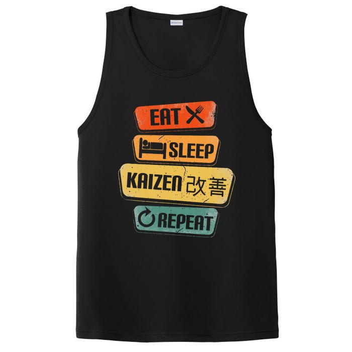 Eat Sleep Kaizen Repeat Funny Japanese Kaizen PosiCharge Competitor Tank