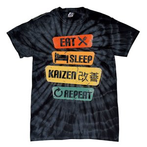 Eat Sleep Kaizen Repeat Funny Japanese Kaizen Tie-Dye T-Shirt