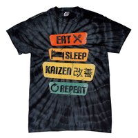 Eat Sleep Kaizen Repeat Funny Japanese Kaizen Tie-Dye T-Shirt