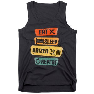 Eat Sleep Kaizen Repeat Funny Japanese Kaizen Tank Top