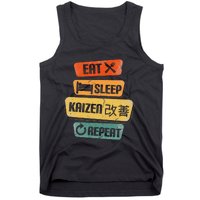 Eat Sleep Kaizen Repeat Funny Japanese Kaizen Tank Top