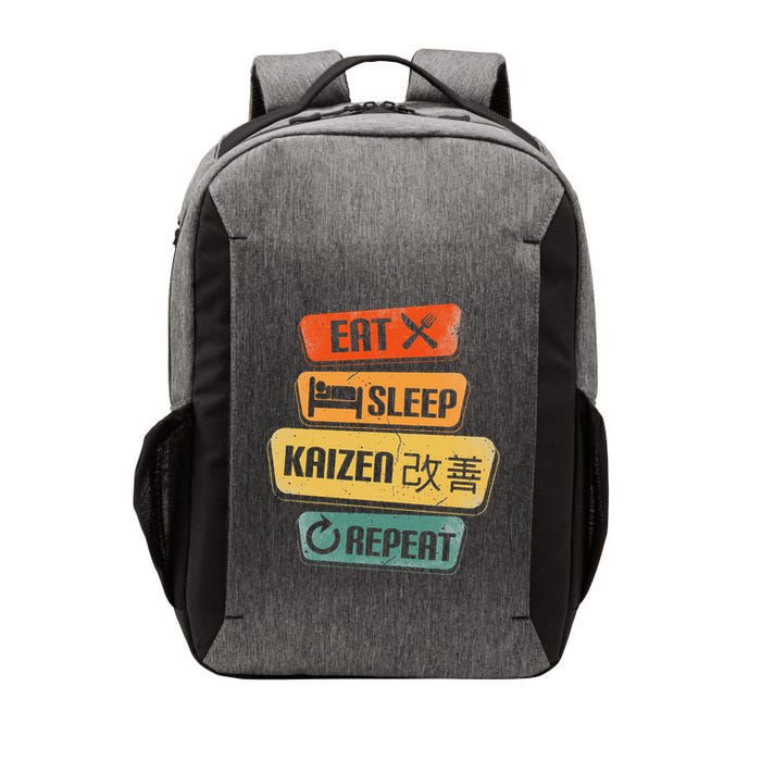 Eat Sleep Kaizen Repeat Funny Japanese Kaizen Vector Backpack