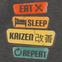 Eat Sleep Kaizen Repeat Funny Japanese Kaizen Vector Backpack
