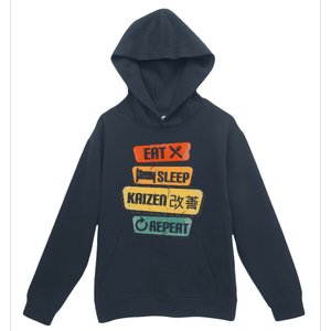 Eat Sleep Kaizen Repeat Funny Japanese Kaizen Urban Pullover Hoodie