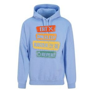 Eat Sleep Kaizen Repeat Funny Japanese Kaizen Unisex Surf Hoodie