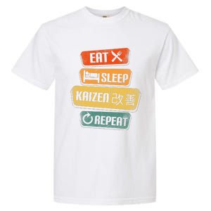 Eat Sleep Kaizen Repeat Funny Japanese Kaizen Garment-Dyed Heavyweight T-Shirt